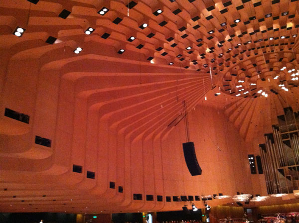 Interior of Sydney Opera House Concert Hall in New South Wales, Australia