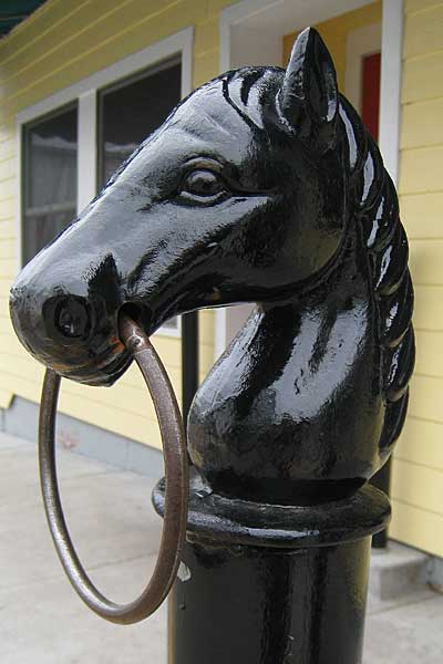 Hitching Post on Mackinac Island, Michigan, USA